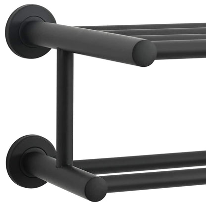Porta asciugamani Nero 61 x 23 x 17 cm Acciaio inossidabile