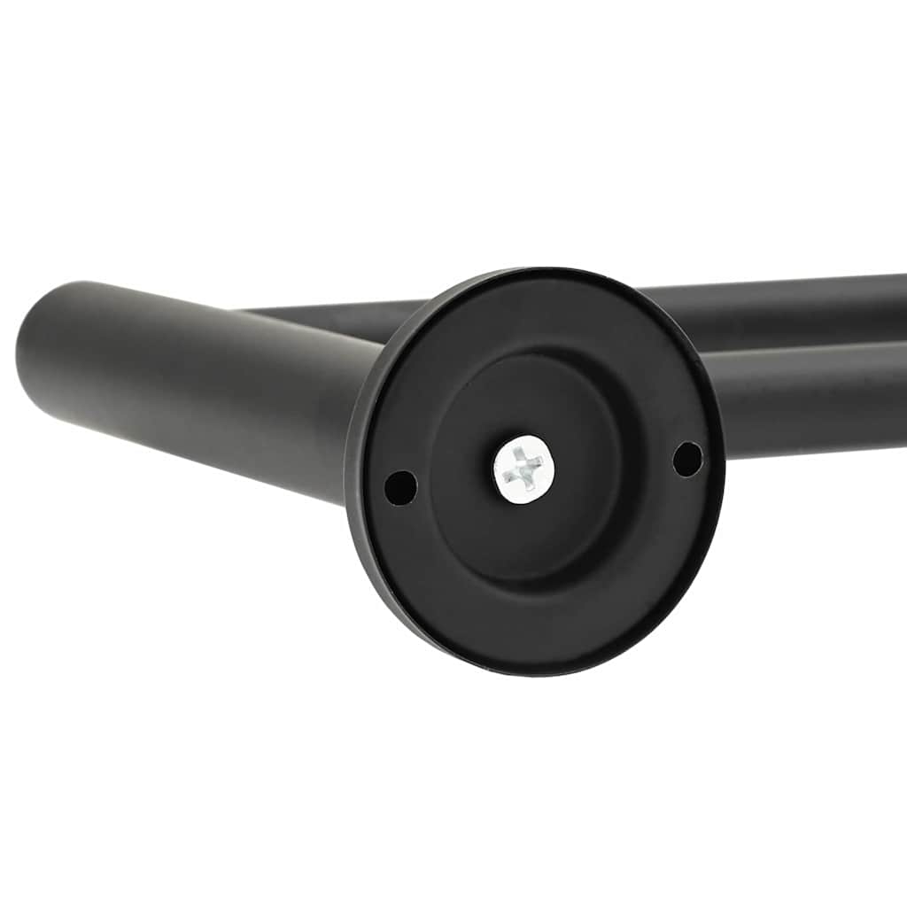 Porta asciugamani Nero 61 x 14.5 x 5 cm Acciaio inossidabile