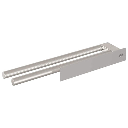 Porta asciugamani Argento 40 x 9 x 4 cm Acciaio inossidabile | homemem39