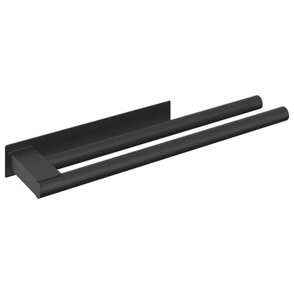 Porta asciugamani Nero 40 x 9 x 4 cm Acciaio inossidabile | homemem39