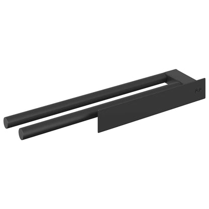 Porta asciugamani Nero 40 x 9 x 4 cm Acciaio inossidabile | homemem39