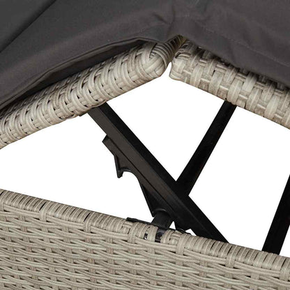 Lettino doppi con Tetto Grigio chiaro 205 x 129 x 200 cm