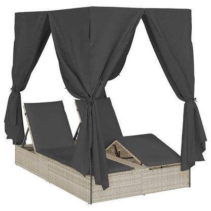 Lettino doppi con Tetto Grigio chiaro 205 x 129 x 200 cm