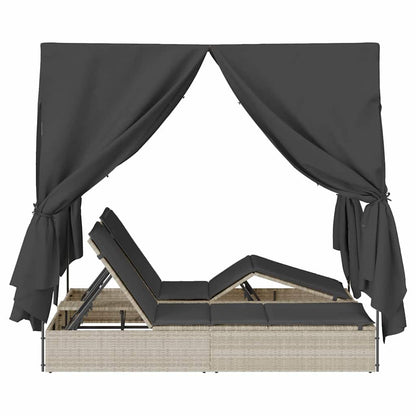 Lettino doppi con Tetto Grigio chiaro 205 x 129 x 200 cm