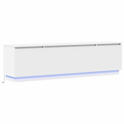 Mobile TV con LED Bianco 180 x 38 x 49 cm Legno multistrato