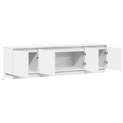 Mobile TV con LED Bianco 180 x 38 x 49 cm Legno multistrato