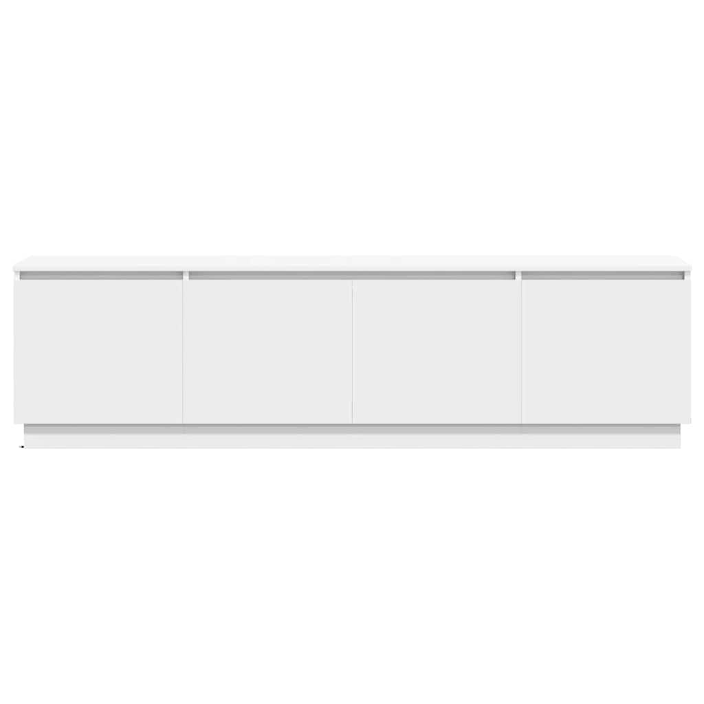 Mobile TV con LED Bianco 180 x 38 x 49 cm Legno multistrato