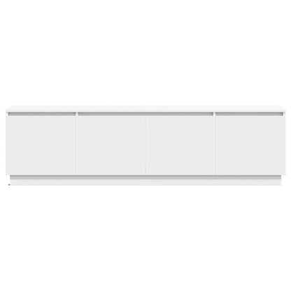 Mobile TV con LED Bianco 180 x 38 x 49 cm Legno multistrato