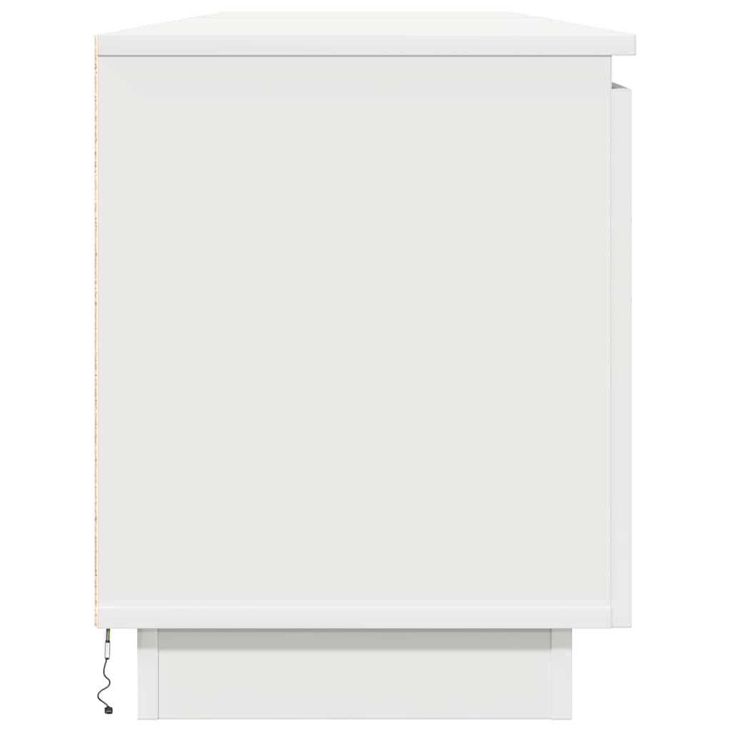 Mobile TV con LED Bianco 180 x 38 x 49 cm Legno multistrato