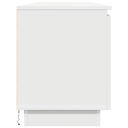 Mobile TV con LED Bianco 180 x 38 x 49 cm Legno multistrato