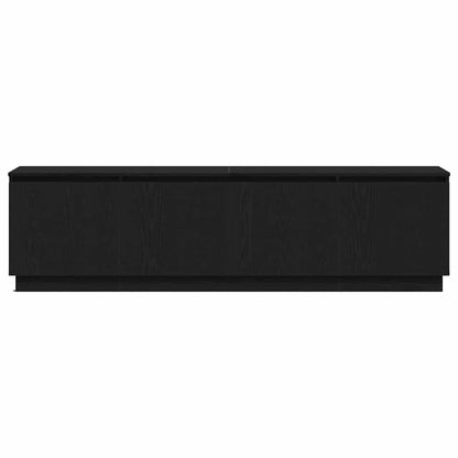 Mobile TV con LED Rovere nero 180 x 38 x 49 cm