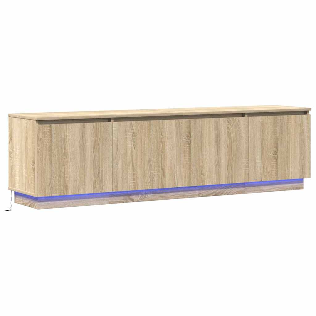 Mobile TV con LED rovere sonoma 180 x 38 x 49 cm