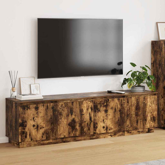 Mobile TV con LED Rovere fumo 180 x 38 x 49 cm