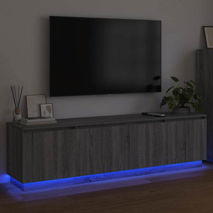 Mobile TV con LED Grigio sonoma 180 x 38 x 49 cm