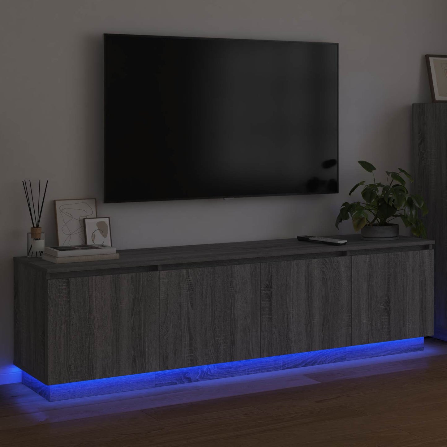 Mobile TV Grigio Sonoma 180 x 38 x 49 cm Legno multistrato | homemem39