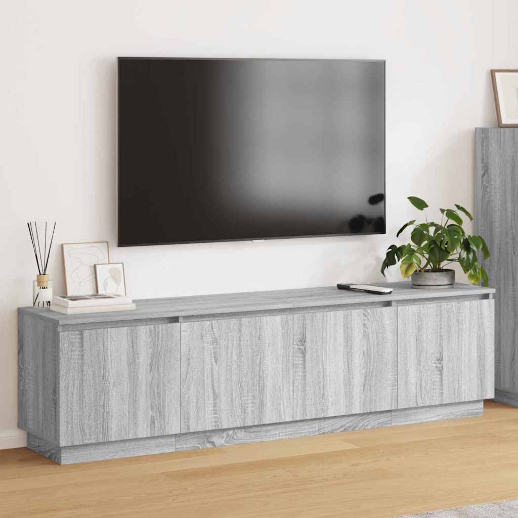 Mobile TV con LED Grigio sonoma 180 x 38 x 49 cm