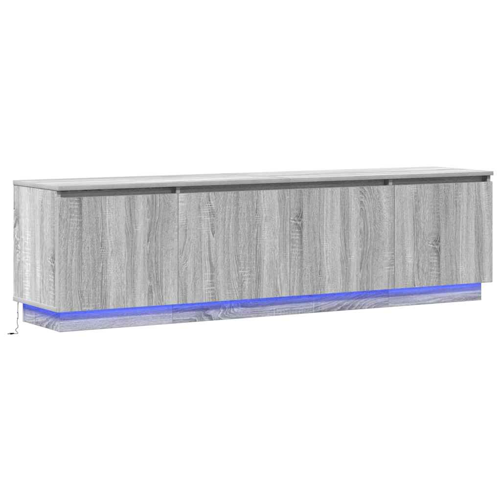 Mobile TV con LED Grigio sonoma 180 x 38 x 49 cm