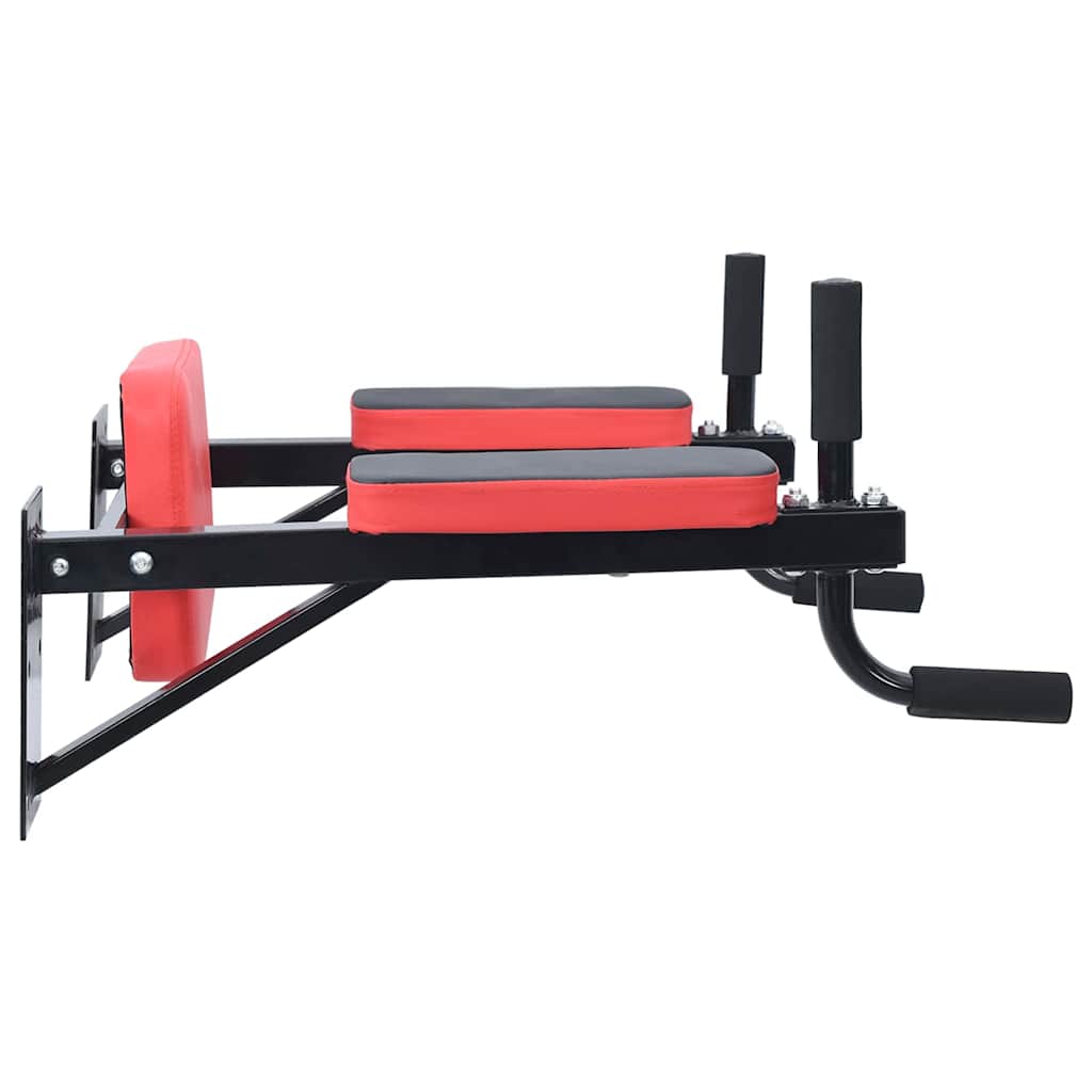 Stazione per dips Nero e Rosso 72,5 x 70 x 31 cm | homemem39