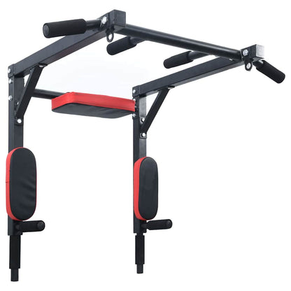 Stazione per Trazioni e Dips Nero e Rosso 89 x 59 x 70 cm | homemem39