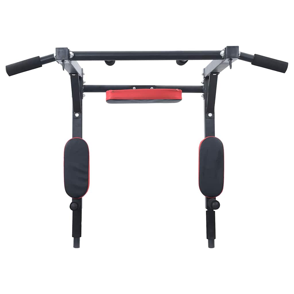 Stazione per Trazioni e Dips Nero e Rosso 89 x 59 x 70 cm | homemem39