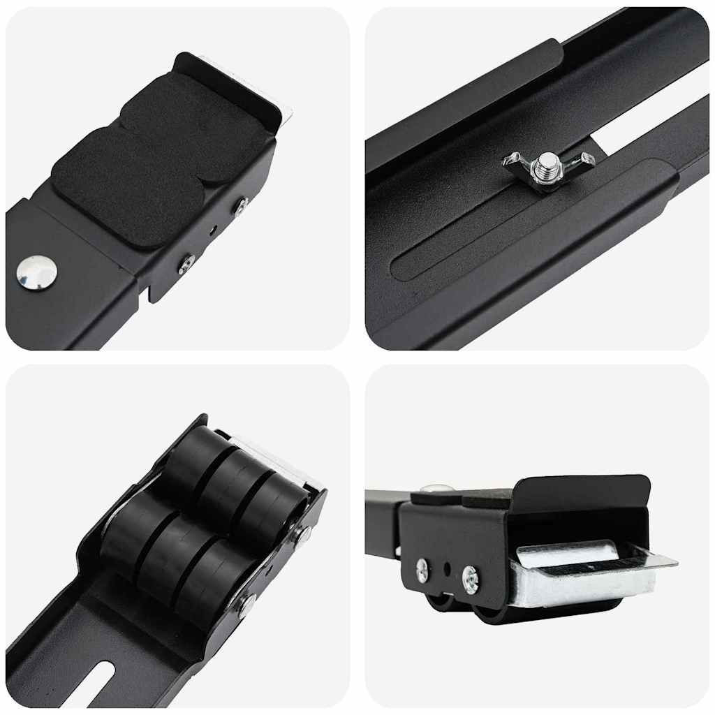Base per lavatrice 2 pcs Nero 72 x 5 x 4,5 cm | homemem39