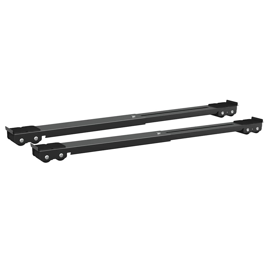Base per lavatrice 2 pcs Nero 72 x 5 x 4,5 cm | homemem39