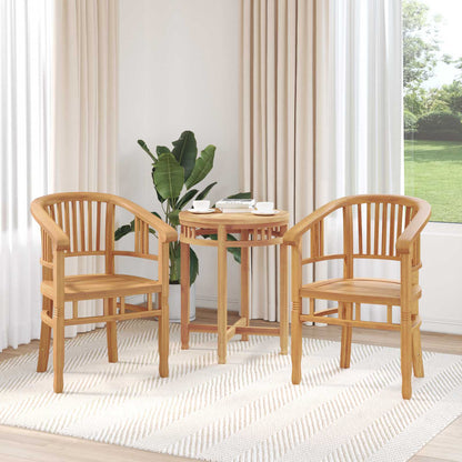 Sedia 2 pcs Marrone 63 x 58 x 89 cm Legno di teak solido | homemem39