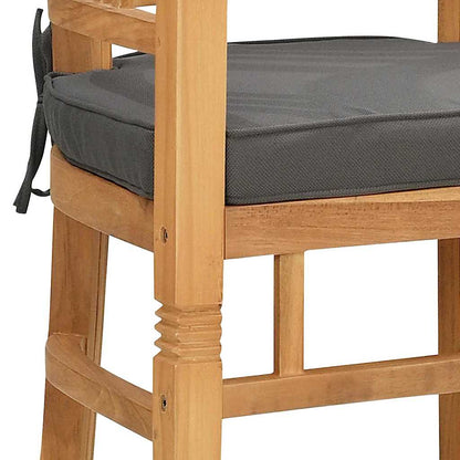 Sedia 2 pz Marrone Legno di teak solido