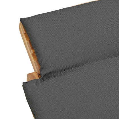 Lettino da sole con cuscino Grigio scuro 188 x 55 x 59 cm