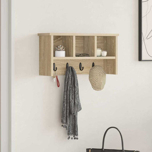 Appendiabiti a muro Rovere Sonoma 50 x 16 x 26 cm | homemem39