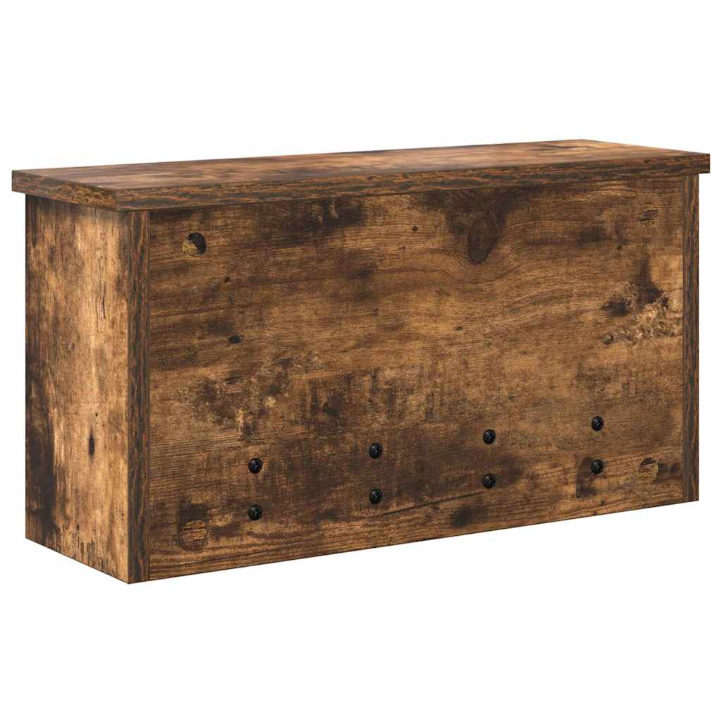 Appendiabiti a muro con lo scaffale Rovere fumé 50 x 16 x 26 cm | homemem39