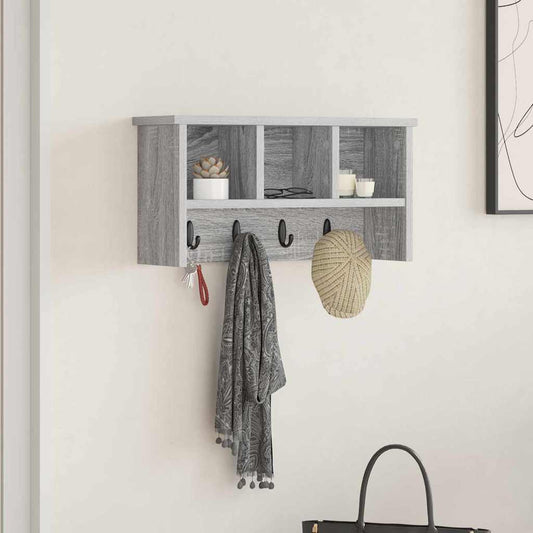 Appendiabiti a muro Grigio Sonoma 50 x 16 x 26 cm | homemem39