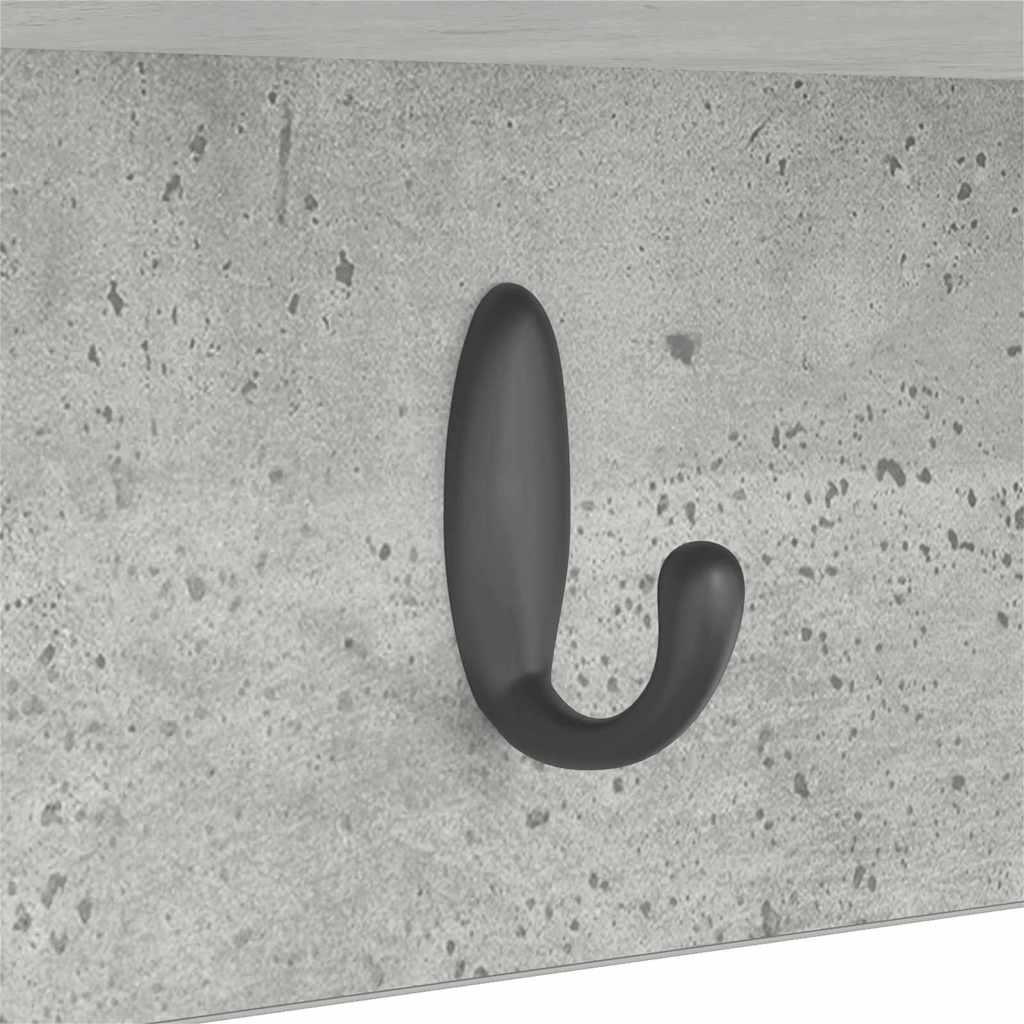 Appendiabiti a muro Grigio cemento 75 x 16 x 26 cm | homemem39