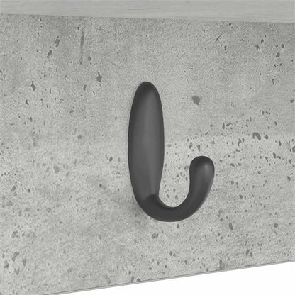 Appendiabiti a muro Grigio cemento 75 x 16 x 26 cm | homemem39