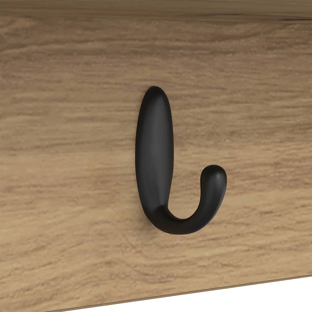 Appendiabiti a muro A parete Rovere artigianale 75 x 16 x 26 cm | homemem39