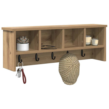 Appendiabiti a muro A parete Rovere artigianale 75 x 16 x 26 cm | homemem39