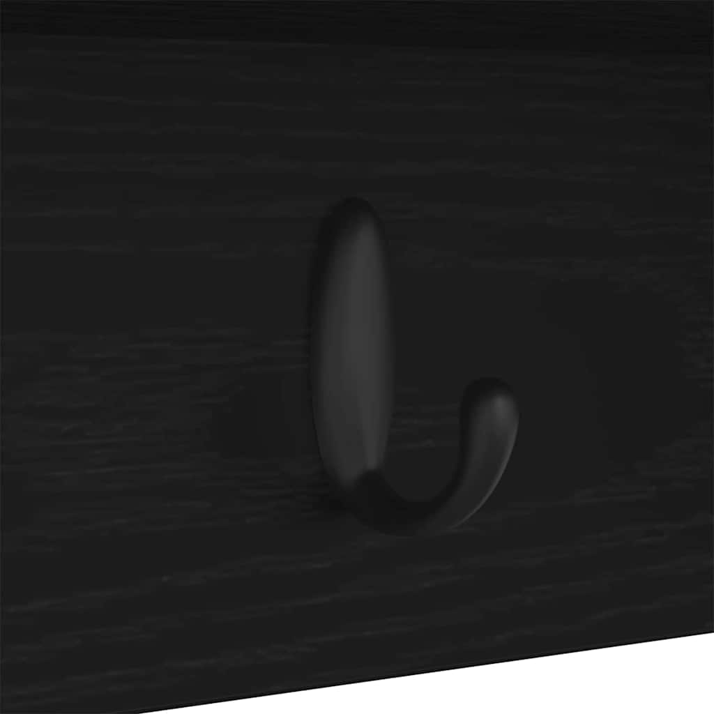 Appendiabiti a muro Rovere nero 100 x 16 x 26 cm