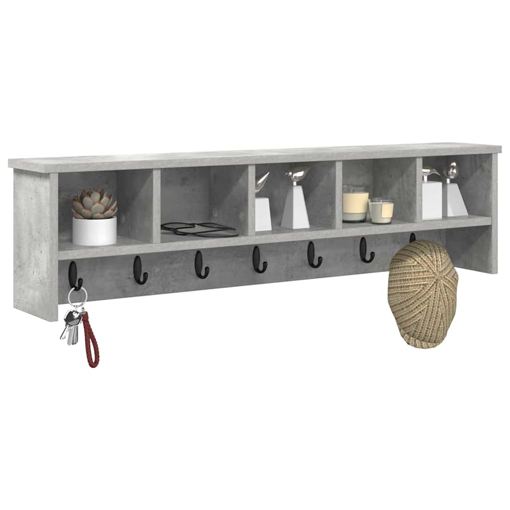 Appendiabiti a muro Grigio cemento 100 x 16 x 26 cm