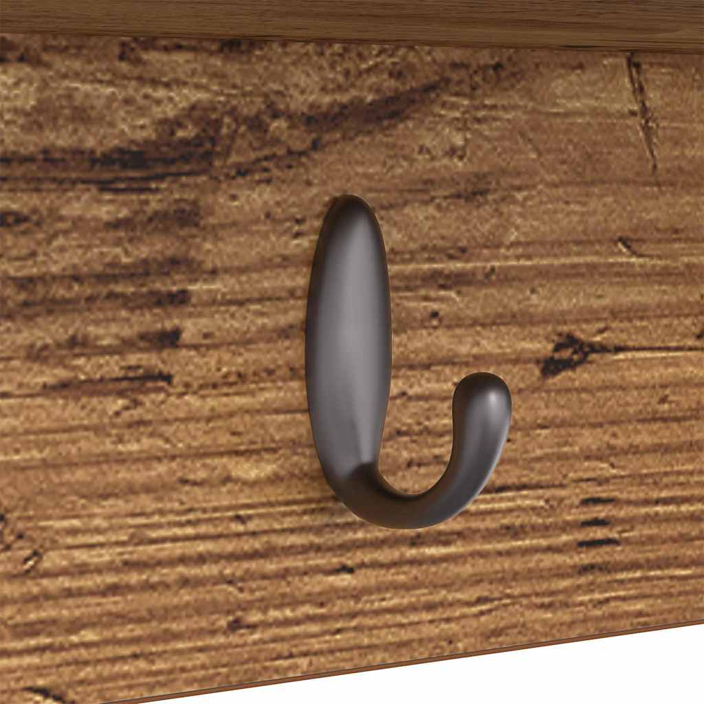 Appendiabiti a muro Legno vecchio 100 x 16 x 26 cm