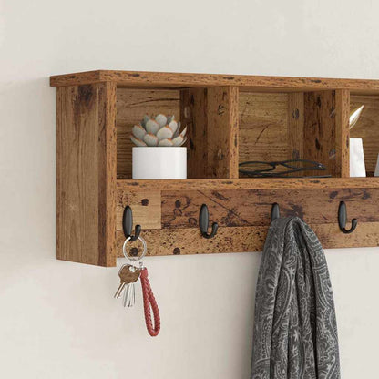 Appendiabiti a muro Legno vecchio 100 x 16 x 26 cm