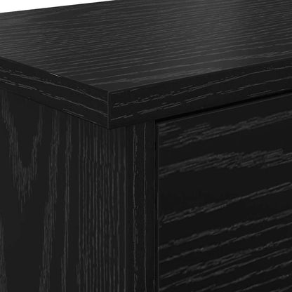 Appendiabiti a muro con lo scaffale Rovere nero 50 x 20 x 30 cm