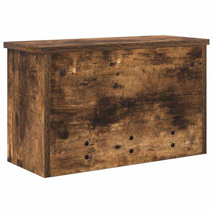 Appendiabiti a muro con lo scaffale Rovere fumo 50 x 20 x 30 cm