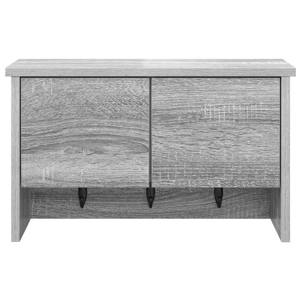 Appendiabiti a muro con porta Grigio sonoma 50 x 20 x 30 cm