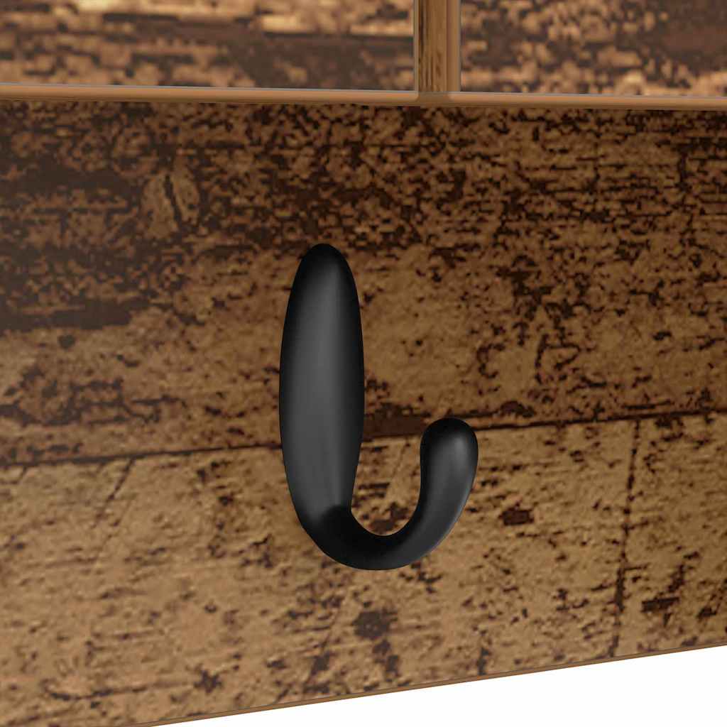 Appendiabiti a muro con porta Legno vecchio 50 x 20 x 30 cm | homemem39