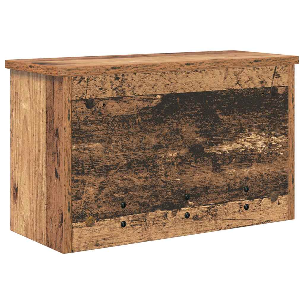 Appendiabiti a muro con porta Legno vecchio 50 x 20 x 30 cm