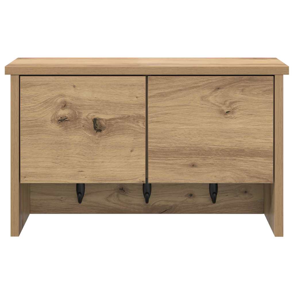 Appendiabiti a muro rovere artigianale 50 x 20 x 30 cm