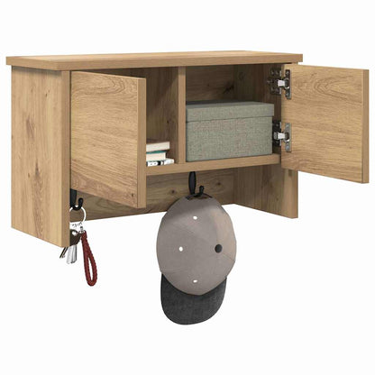 Appendiabiti a muro rovere artigianale 50 x 20 x 30 cm