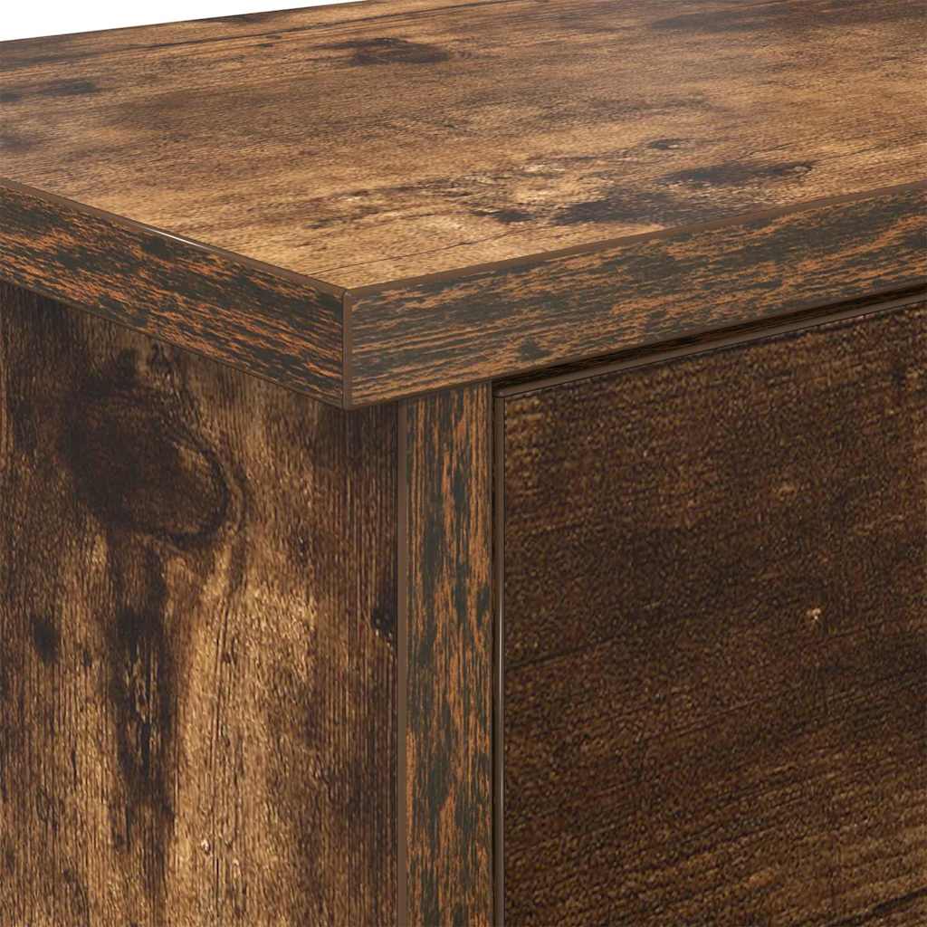 Appendiabiti a muro con lo scaffale Rovere fumé 80 x 20 x 30 cm | homemem39