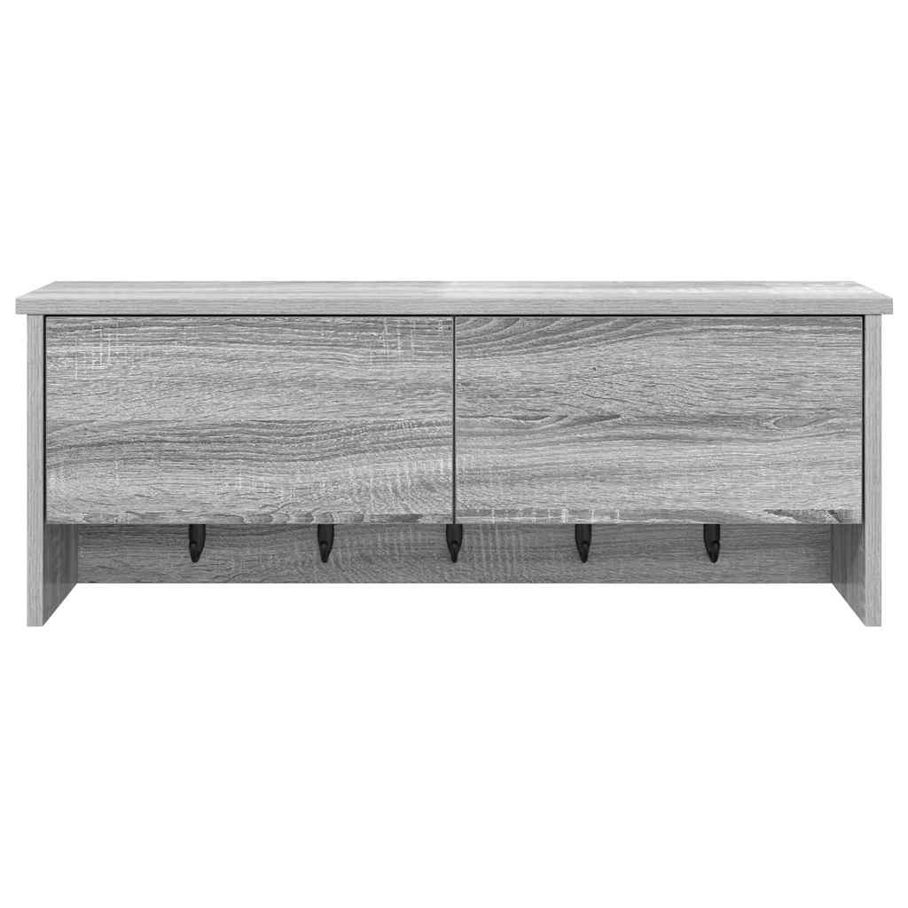 Appendiabiti a muro con porta Grigio sonoma 80 x 20 x 30 cm