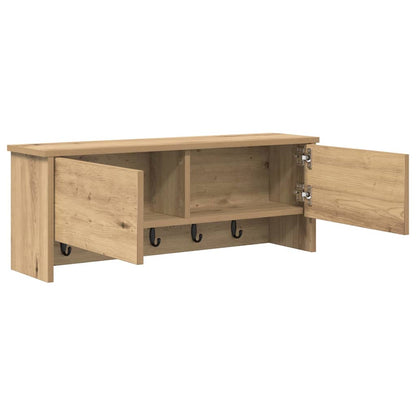 Appendiabiti a muro A parete Rovere artigianale 80 x 20 x 30 cm | homemem39